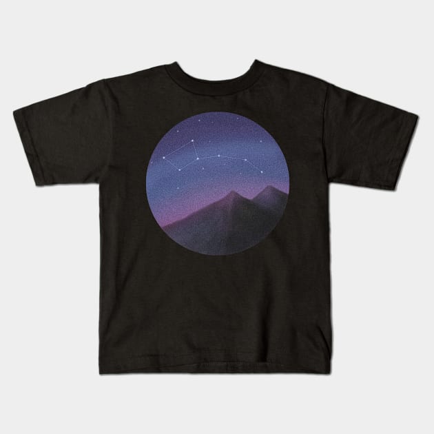 Night Sky Kids T-Shirt by sanjidnaim